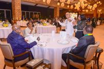 Sudhir and his wife Jyotsna meeting President Museveni in Munyonyo