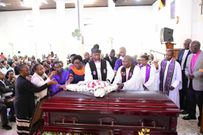 Archbishop Stephen Kaziimba Mugalu lays his wreath