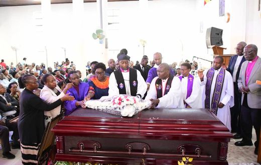 Archbishop Stephen Kaziimba Mugalu lays a wreath