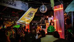 Ray-G performing at the pre-Bell Obafest experience at Soho Terrace Bar in Mbarara last Sunday