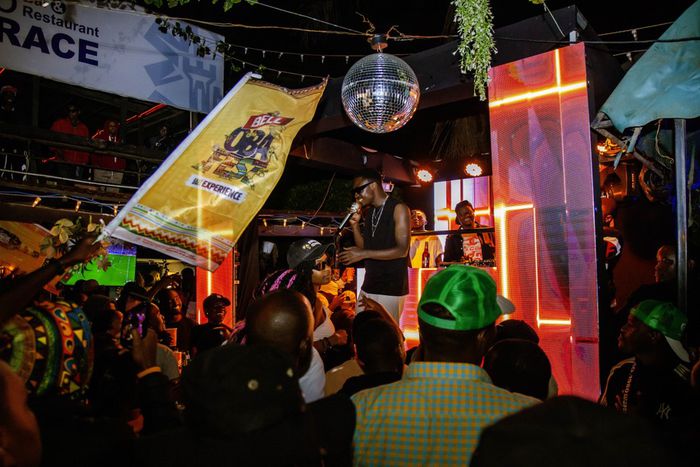 Ray-G performing at the pre-Bell Obafest experience at Soho Terrace Bar in Mbarara last Sunday