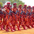 Uganda Prisons officers on parade in their new uniform