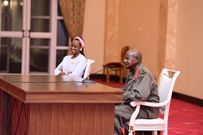 President Museveni and First Daughter Diana addressing the team