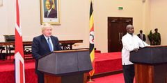 Boris Johnson and President Museveni