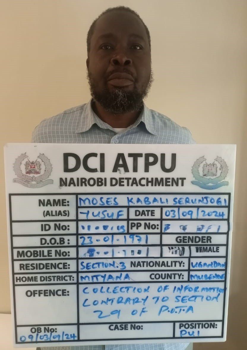 Moses Kabali, a Ugandan national, has been sentenced to five years in prison after being found guilty of hoaxing Kenyan security agencies with false terrorism claims.