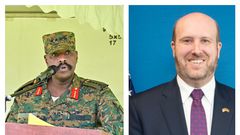 Gen Muhoozi Kainerugaba and Amb Nicholas Popp