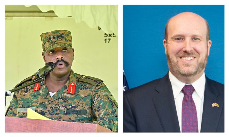 Gen Muhoozi Kainerugaba and Amb Nicholas Popp