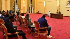 President Yoweri Museveni met with UK-based Ugandans at State House