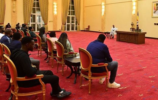 President Yoweri Museveni met with UK-based Ugandans at State House