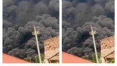 The fuel tanker exploded in Kasangati, killing several