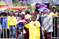 Nakampi speaking at the event