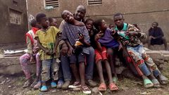 Bashir Musaazi with David Lene and his friends
