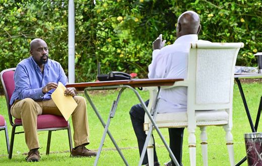 President Yoweri Museveni and CDF Gen Muhoozi Kainerugaba