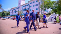 US Ambassador Popp arriving at Makerere for the Senteza Kajubi Lecture at Makerere University