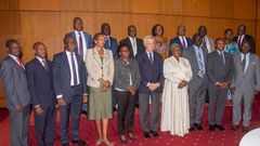 United Nations High Commissioner for Refugees, Filippo Grandi, met with Ugandan government officials at the Serena Hotel in Kampala on 22nd October 2024.