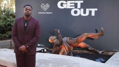 Kaluuya poses at the launch of his statue in London