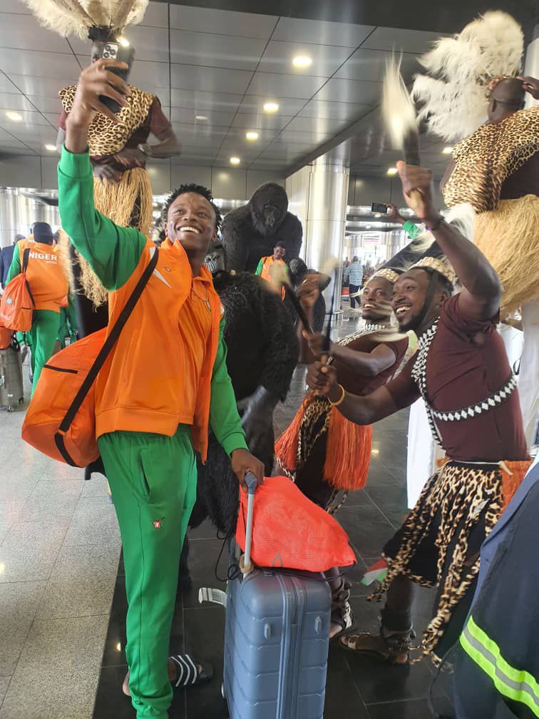 Team Niger arrived at Entebbe Airport for CHAN2024