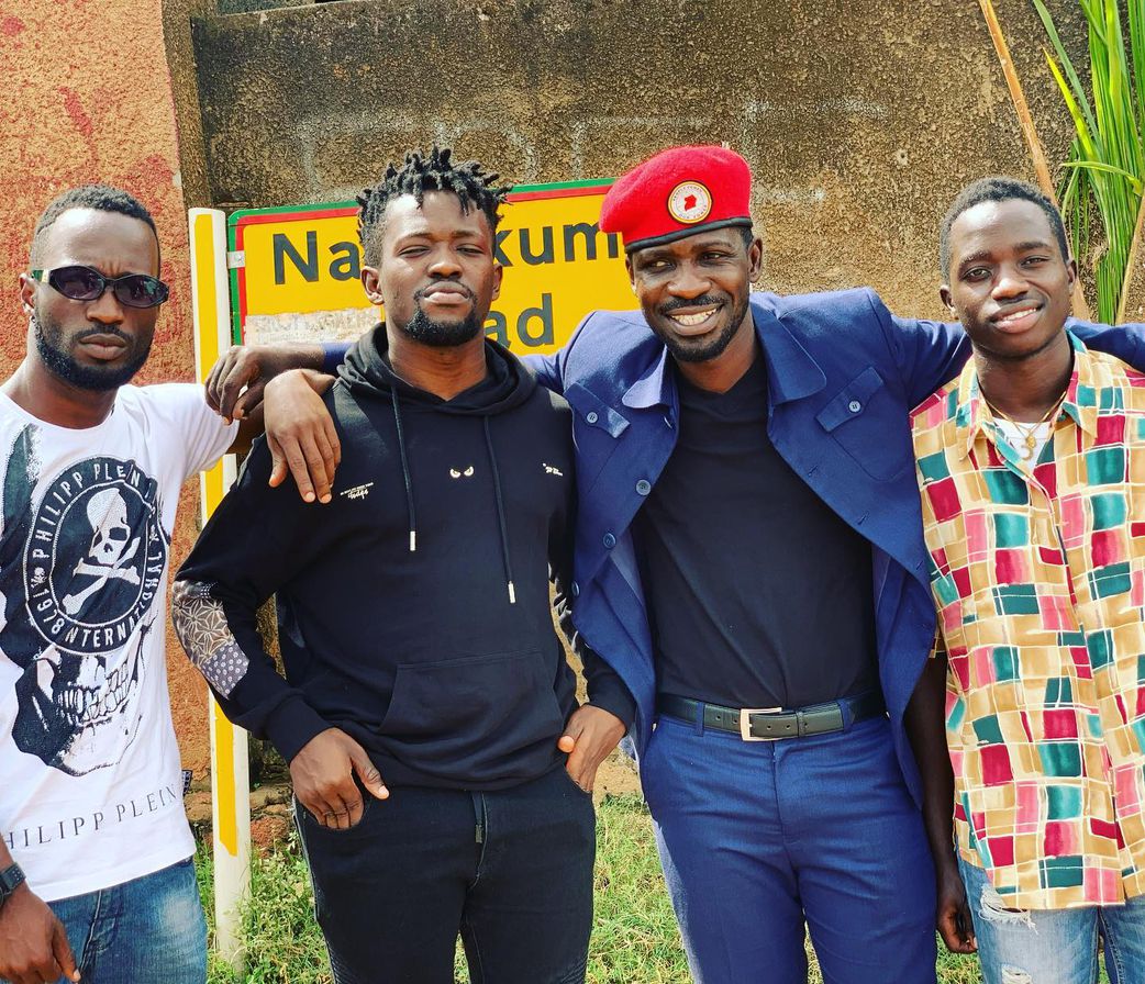 Bobi Wine with his siblings