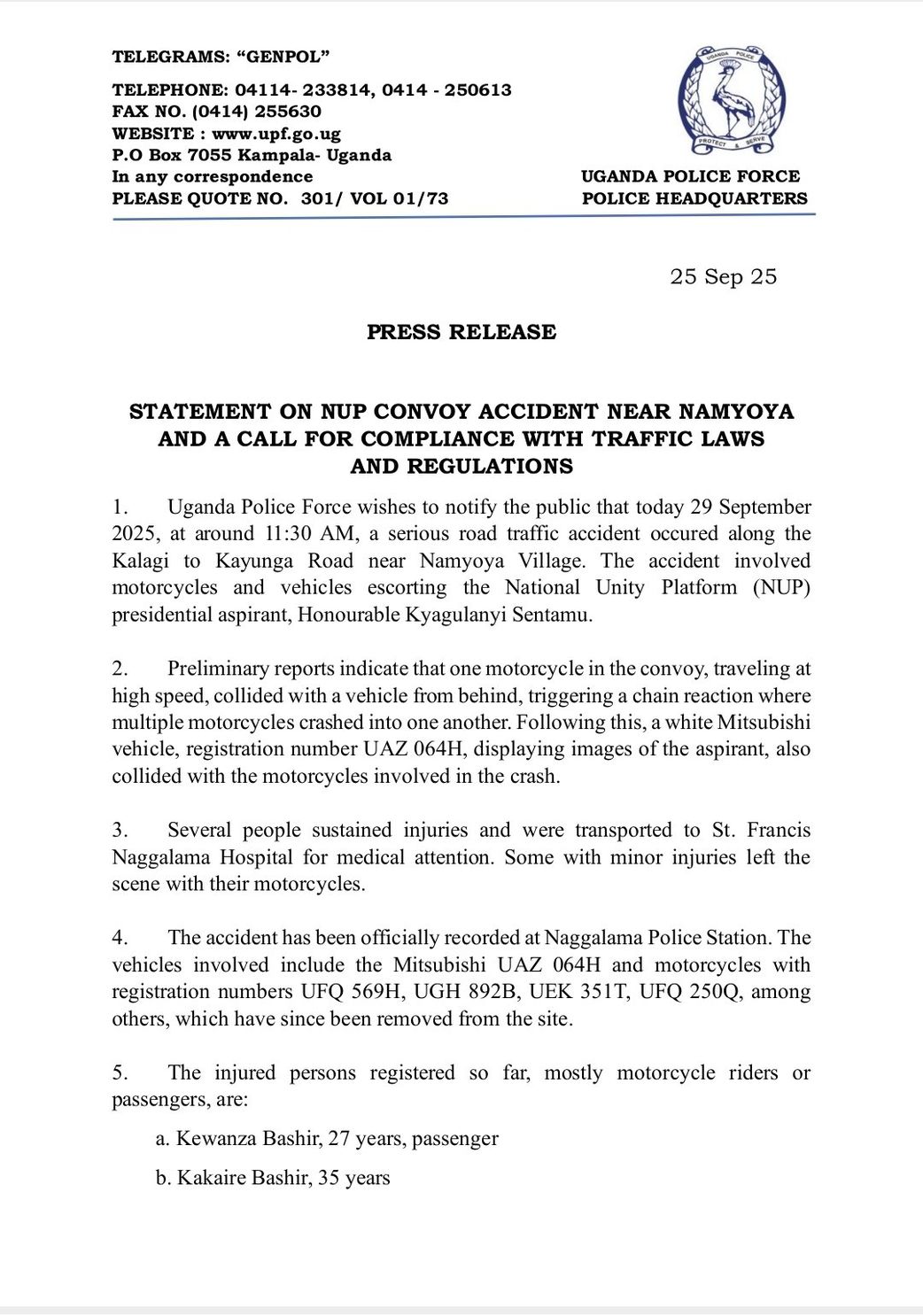 The statement