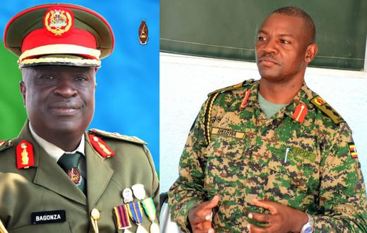 Brigadier General Chris Bagonza and Colonel Nelson Ahebwa