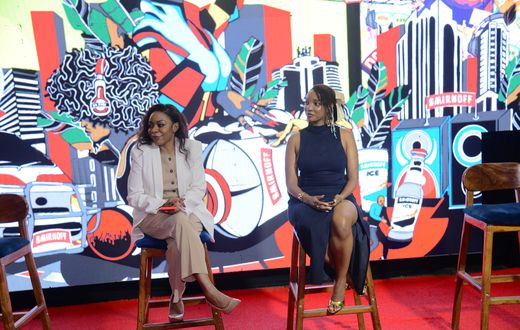 (L-R) Judie Nandekya the Smirnoff Brand Manager and Natasha Karungi the team lead of the Smirnoff Art Project