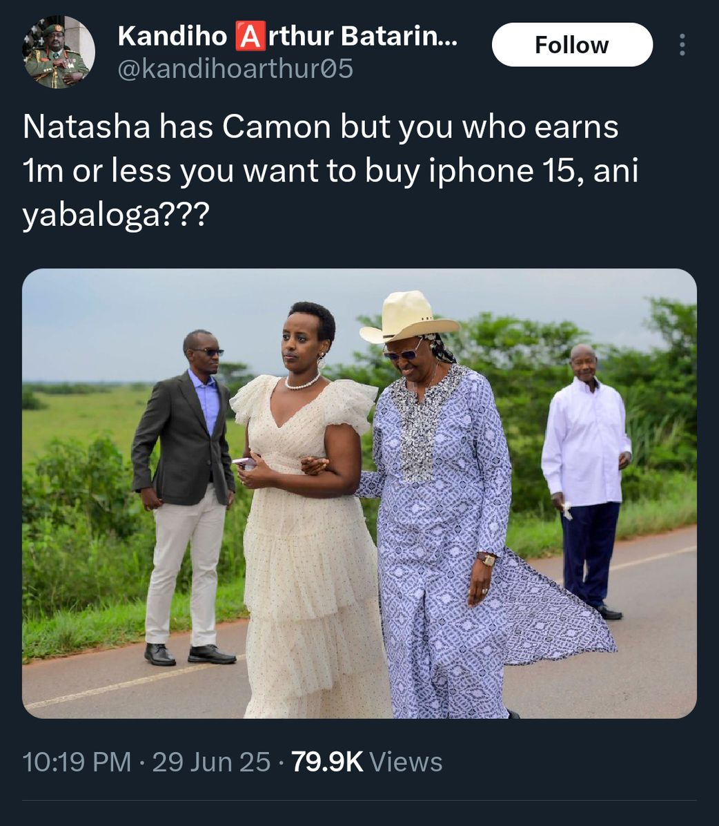 PHOTO: Netizens zoom in on Natasha Museveni’s phone