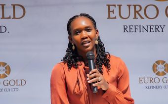 Minister Phiona Nyamutoro speaking at the launch of Euro Gold Refinery (U) SMC Ltd,