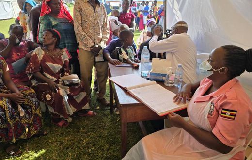 The medical camp, held on May 28, 2024, in Gomba, provided essential health services to the community.