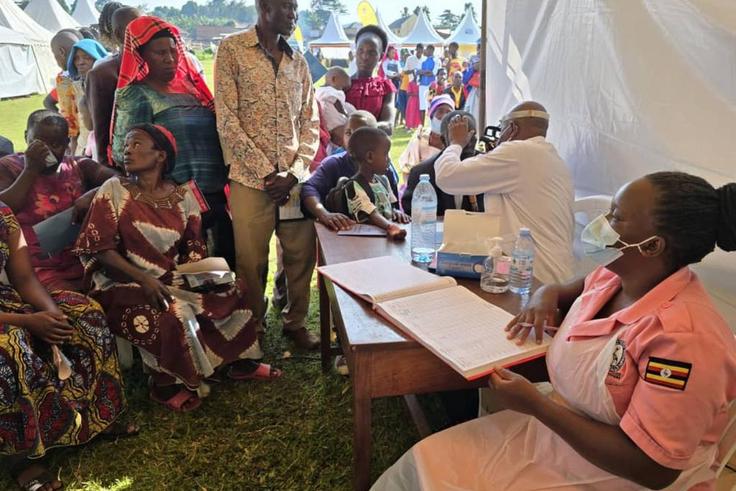 The medical camp, held on May 28, 2024, in Gomba, provided essential health services to the community.