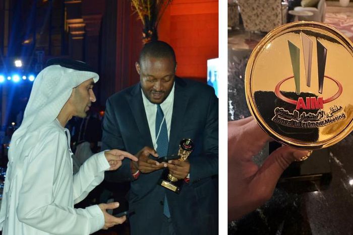 UIA boss Robert Mukiza recieved the award on behalf of the government of Uganda (2)