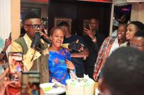 Chameleone addressing guests