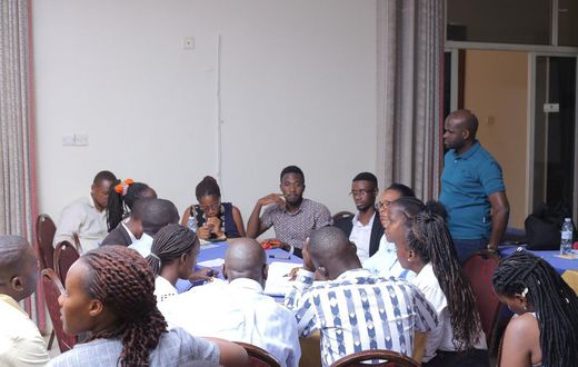 Some of the youths during the training