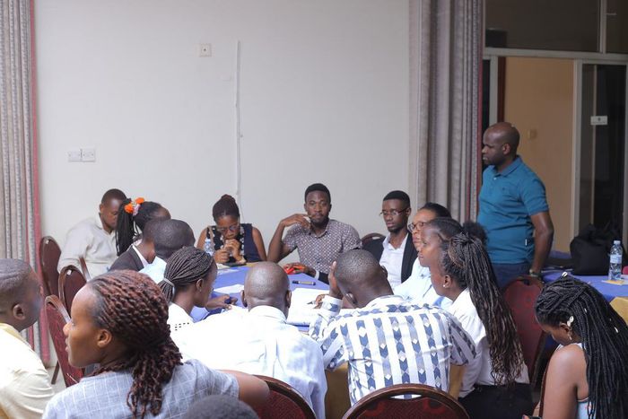 Some of the youths during the training