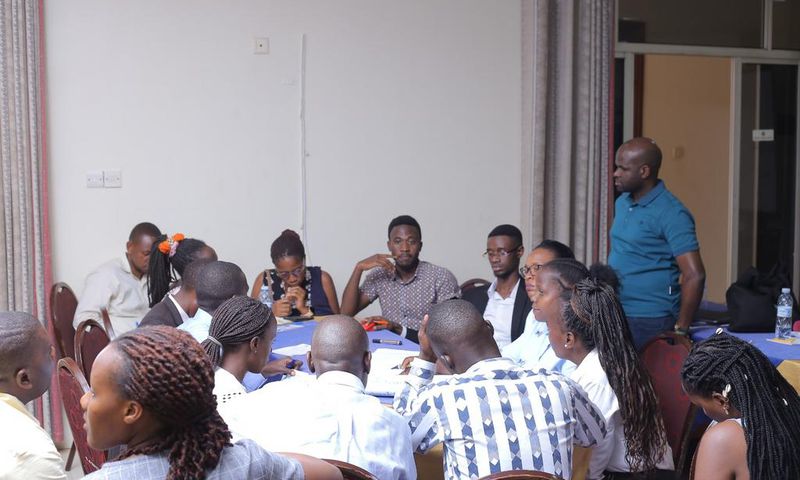 Some of the youths during the training