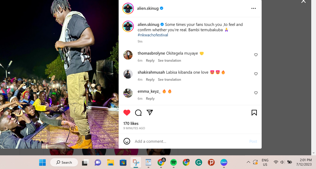 Alien Skin asks celebrities to stop beating fans/Instagram