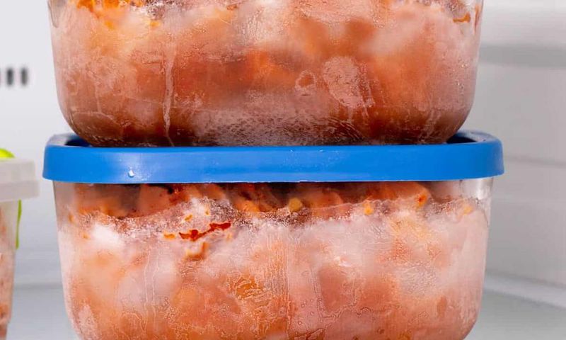 Frozen stew in the freezer [cleaneatingkitchen]
