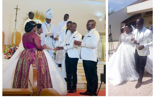 Jackie Amongin tied the knot with her husband Achelles Lubega on Saturday