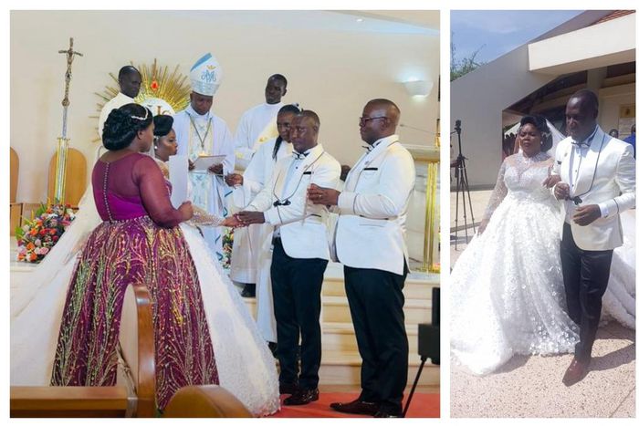 Jackie Amongin tied the knot with her husband Achelles Lubega on Saturday