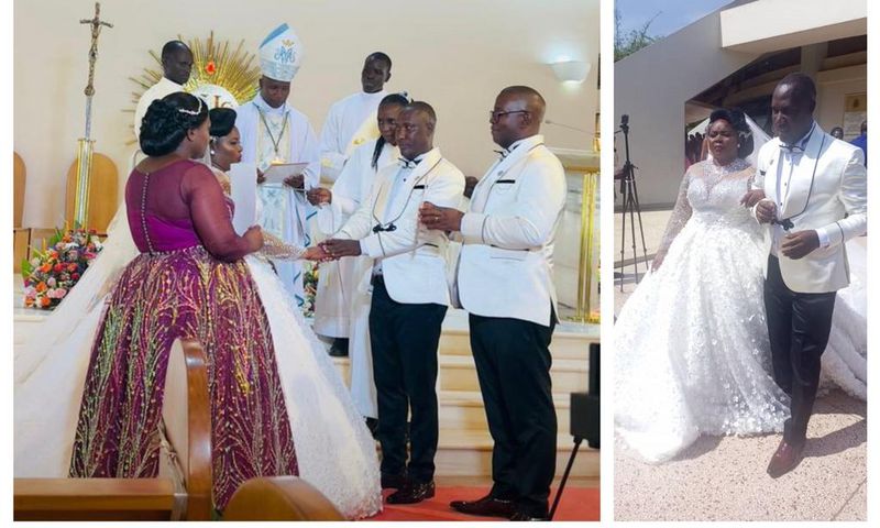 Jackie Amongin tied the knot with her husband Achelles Lubega on Saturday