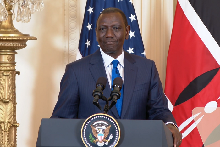 President William Ruto during a joint press briefing at the White House on May 23, 2024