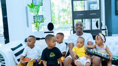 Ham Kiggundu and his children