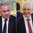 Former Russian defense minister Sergei Shoigu (left) and his replacement Andrey Belousov (right).Sergei Bobylyov/Pool/AFP via Getty Images; Vyacheslav 
Prokofyev/Pool/AFP via Getty Images