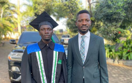Bobi Wine and his graduating askari Sherif Higenyi