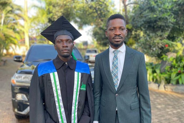 Bobi Wine and his graduating askari Sherif Higenyi