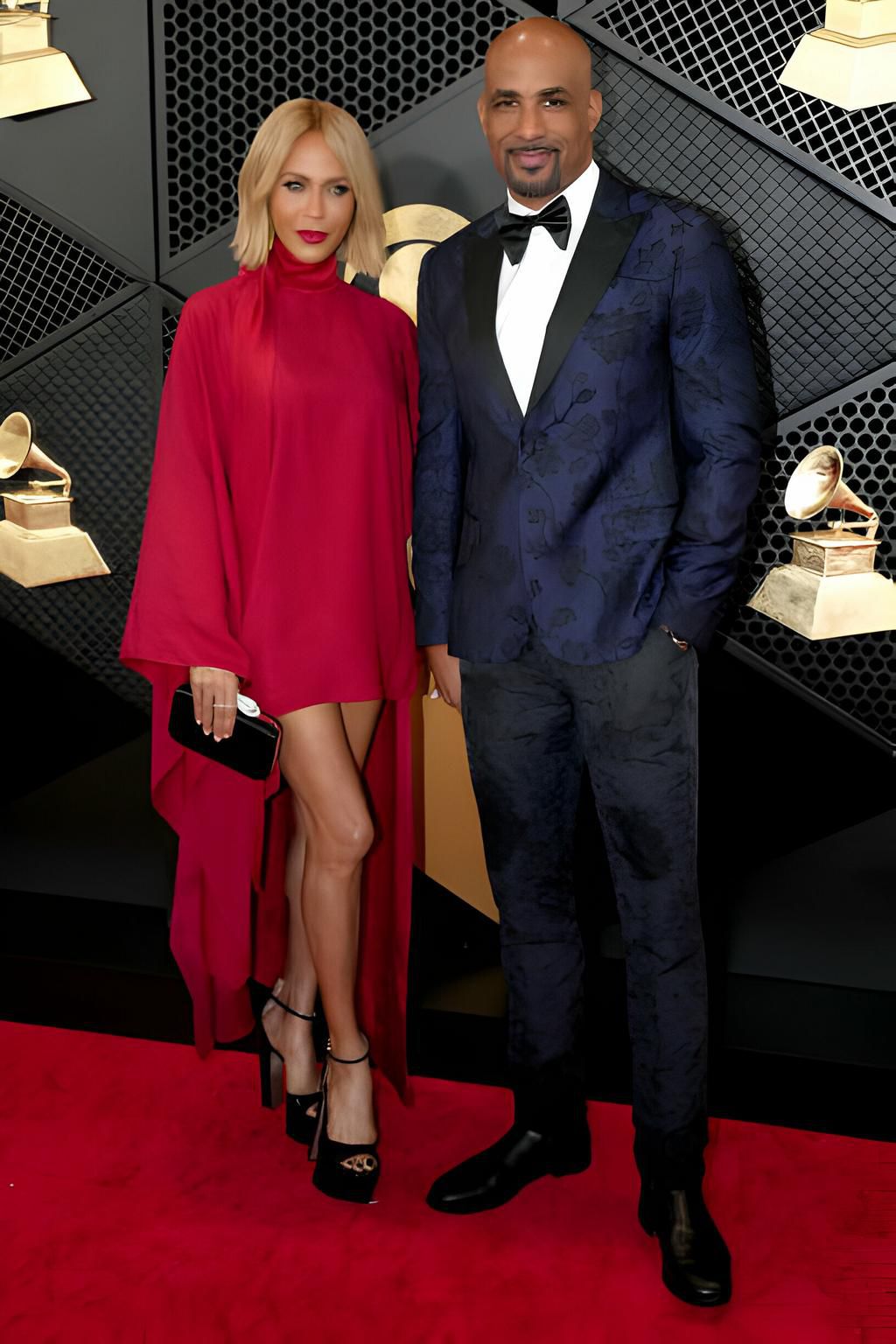 (L-R) Nicole Ari Parker and Boris Kodjoe attend the 66th GRAMMY Awards at Crypto.com Arena on February 04, 2024 in Los Angeles, California. (Photo by Jeff Kravitz/FilmMagic)
