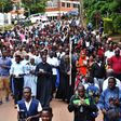 The Catholic procession on their way to Old Kampala