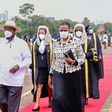 President Yoweri Museveni arrives at Kololo for the State of the Nation Address