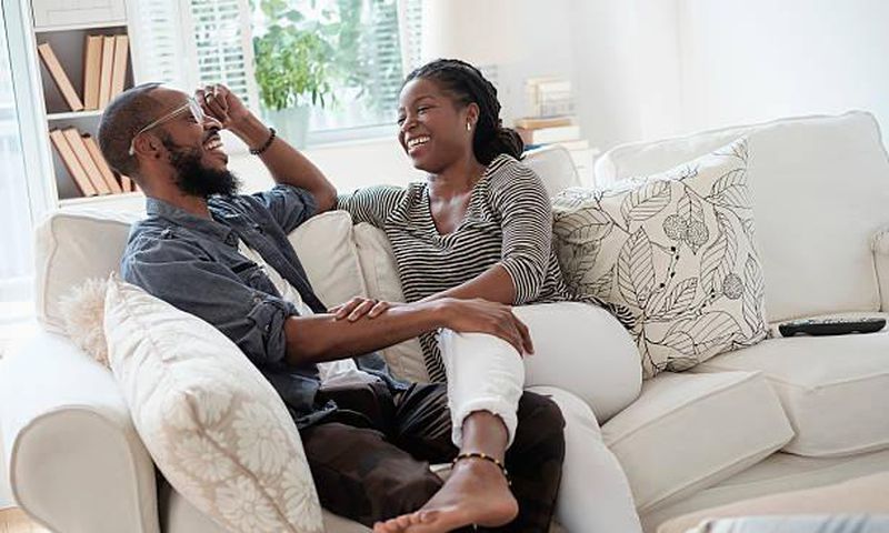 A couple talking