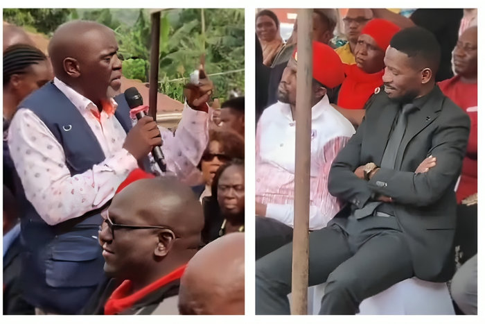Bwanika exchanged with Bobi Wine at the funeral