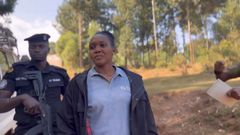 Minister Nyamutoro at the scene